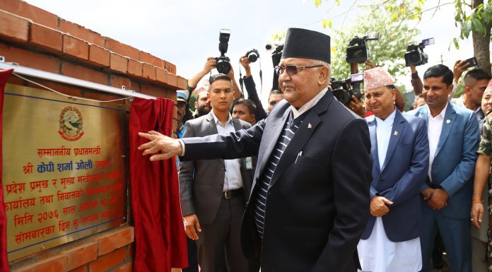 प्रधानमन्त्रीबाट भवन शिलान्यास