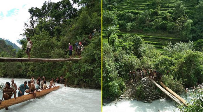 पुल नहुँदा जोखिम मोलेर खोला तर्नुपर्ने बाध्यता