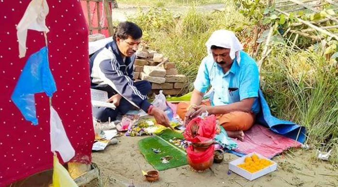 मेयर गुप्ताद्वारा काली मन्दिरको शिलान्यास ।