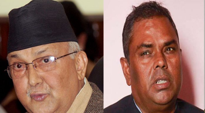 उपेन्द्र यादवसँग रिसाउदैं प्रधानमन्त्री ओलीले सरकार छोडन् दिए निर्देशन ।