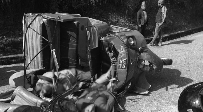 टेम्पु र ट्रेलर जुध्दा दुई जनाको मृत्यु ।