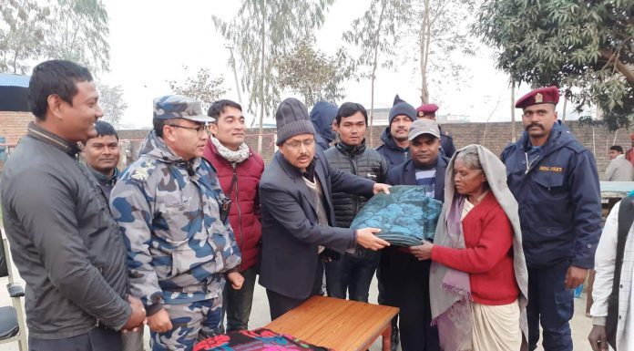 रौतहटको फतुवा विजयपुरमा कम्वल बितरण ।