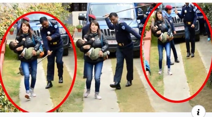 बच्चा बोकेकी महिलालाई लाठी हान्ने प्रहरी निरिक्षक माथि छानविन गर्न टोली गठन ।