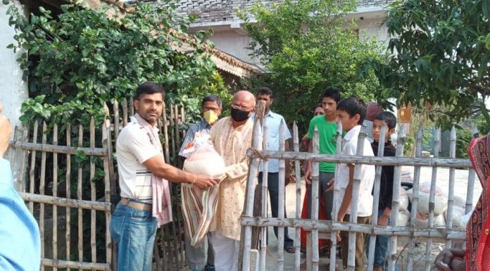 कोरोना भाईरसको संकटको वेला गरिब विपन्नलाई राजनको राहत ।