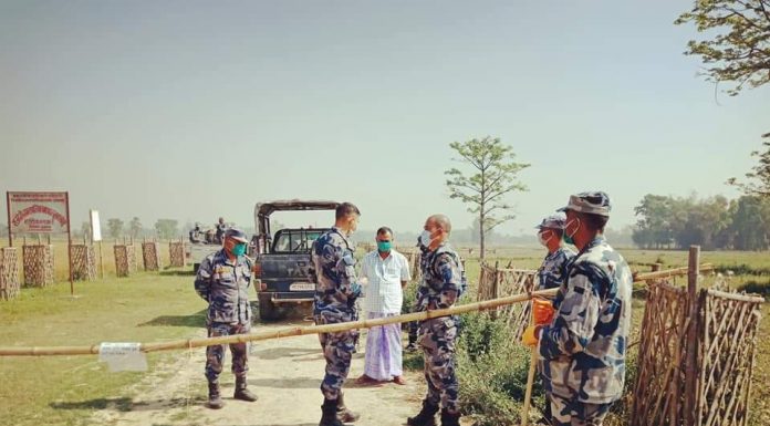 राजदेवी न पा ९ ब्रह्मपुरीमा सशस्त्र प्रहरी बल नेपालको अस्थायी पोस्ट स्थापना।