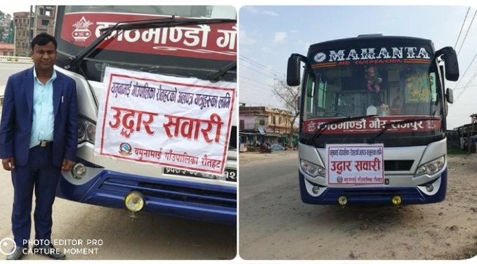 आफ्ना पालिकाबासीलाई आफै लिन पुगे गाउपालिका प्रवक्ता यादव ।