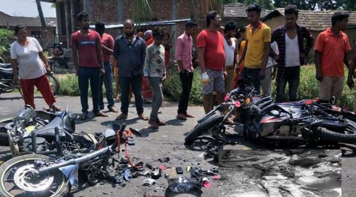 धनुषामा मोटरसाइकल दुर्घटना हुँदा एकै गाउँका दुई युवकको मृत्यु