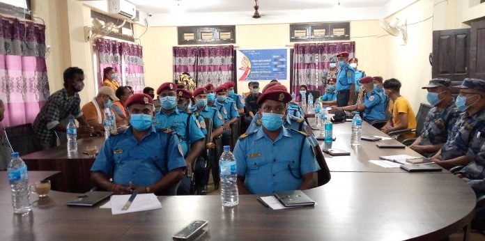 सुरक्षित अप्रावासन परियोजना (सामी )अन्तर्गत प्रहरी संग अभिमुखिकरण कार्यक्रम सम्पन्न