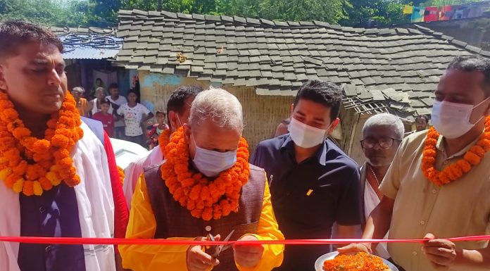 लोसपा अध्यक्ष ठाकुर द्वारा विभिन्न निर्माण सम्पन्न कामको उद्घाटन (फोटोसहित)
