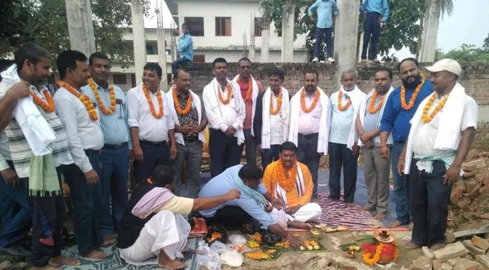 मेयर यादव द्वारा ४ कोठे बिद्यालय भवनको शिलान्याश सम्पन्न (फोटोसहित )