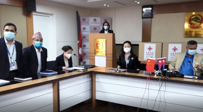 चिन द्वारा थप १६ लाख डोज खोप नेपाललाई हस्तान्तरण