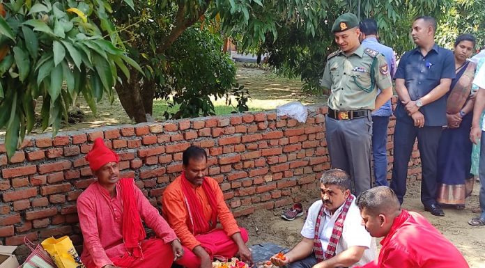 सशस्त्र प्रहरी बल नेपाल नं. ११ गण हेड क्वाटर रौतहटको अपरेशनल भवन र जवान मेस भवनको शिलान्यस ।