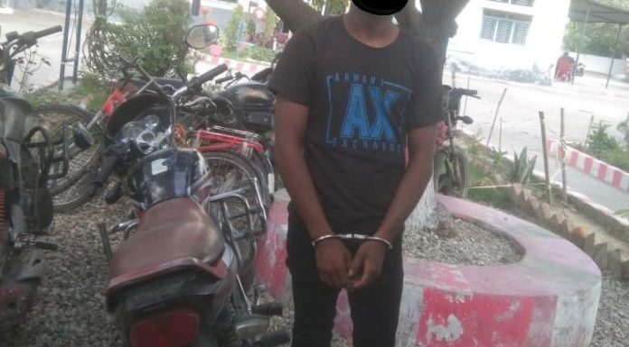 चोरीको मोटरसाइकलसहित पर्सा जिल्लाबाट प्रहरीले एक जनालाई पक्राउ गरेको छ