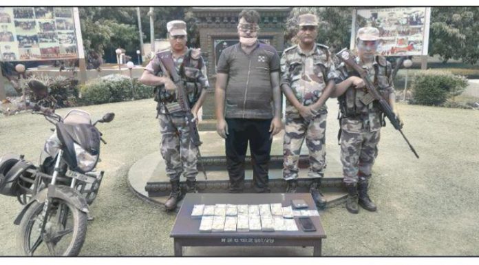 प्याजको बोरा भित्र १० लाख रुपैयाँ सहित एक पक्राउ ।