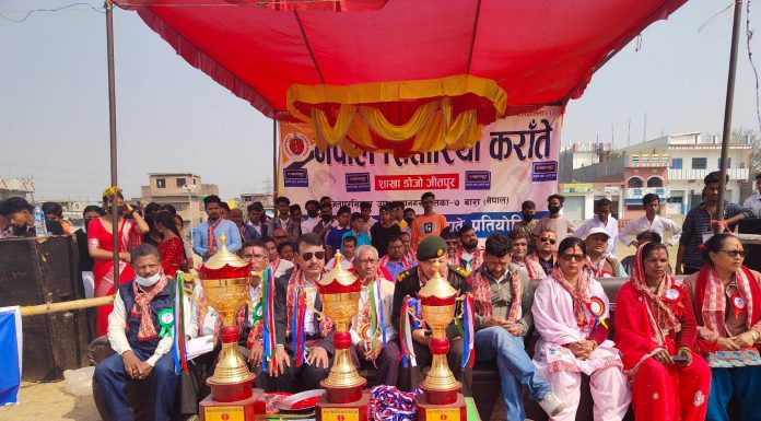 जिल्ला स्तरीय ७ औं कराते प्रतियोगिता शान्ति टोल मैदानमा सुरु