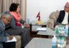 प्रमुख निर्वाचन आयुक्तसँग युरोपियन युनियनका राजदूतको शिष्टाचार भेट |