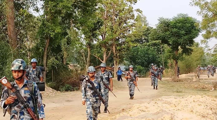 सशस्त्र प्रहरीको साताव्यापी पैदल गस्ती सुरु |