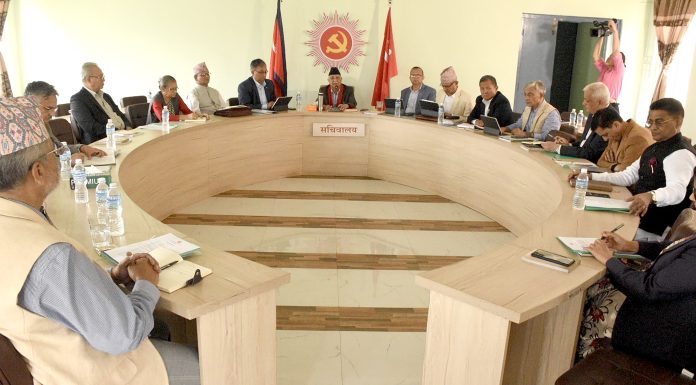 एमाले केन्द्रीय सदस्यको कार्यविभाजन हेरफेरबारे छलफल