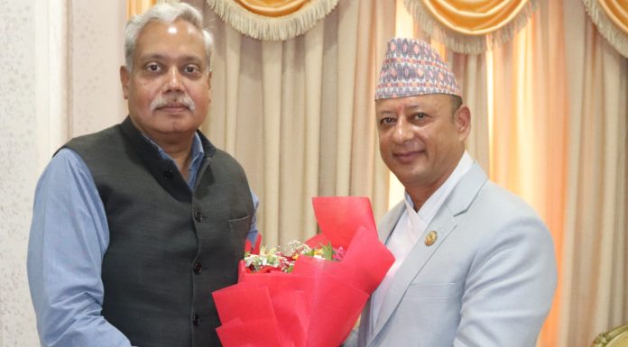 ऊर्जामन्त्री खड्कासँग भारतीय राजदूतको शिष्टाचार भेट