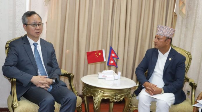ऊर्जामन्त्री खड्का र चिनियाँ राजदूतबीच भेटवार्ता