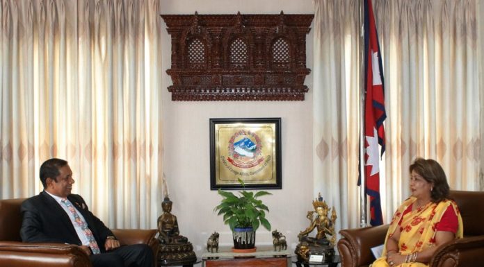 परराष्ट्रमन्त्रीसँग श्रीलङ्काली राजदूतको शिष्टाचार भेट