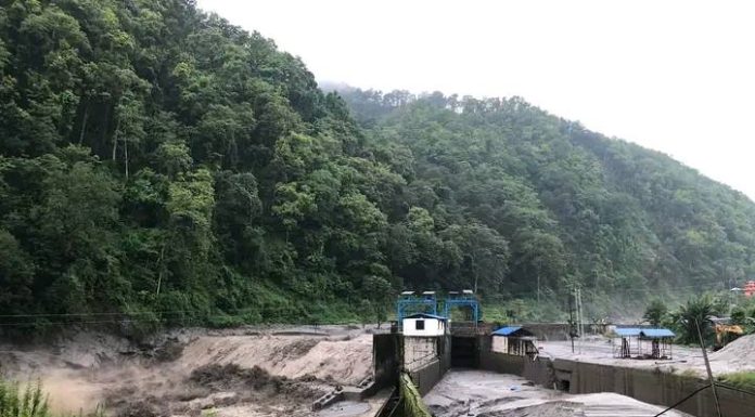 बाढीले इन्द्रावती तेस्रो जलविद्युत् आयोजनामा क्षति