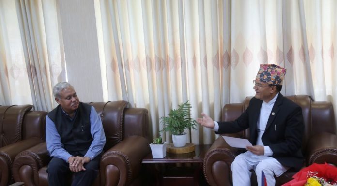वनमन्त्री शाहीसँग भारतीय राजदूतको शिष्टचार भेट