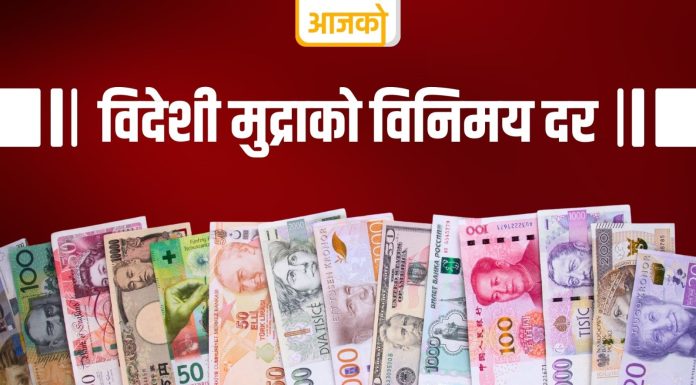 यस्तो छ शुक्रबारको विदेशी मुद्राको विनिमय दर
