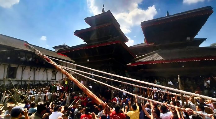 लिंगो ठड्याएर शुरू भयो इन्द्रजात्रा