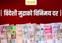 यस्तो छ,आजको विदेशी मुद्राको विनिमयदर