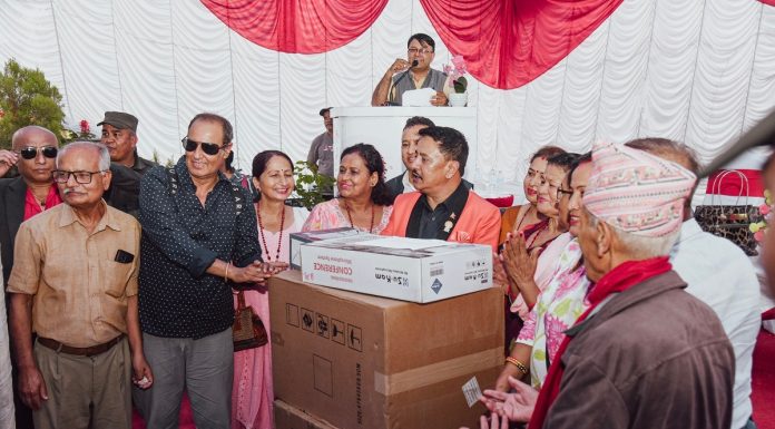 विपद व्यवस्थापन र सामुदायिक क्रियाकलापका लागि २५ लाख बराबरका आवश्यक सामाग्री वितरण